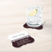 Rode wijn visitekaartje promotionele onderzetter (Insitu)