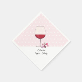 rode wijn, volwassen verjaardag, bruiloft, florale servet