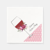 rode wijn, volwassen verjaardag, bruiloft, florale servet (Voorkant)