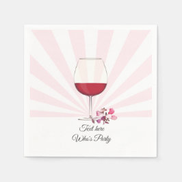 rode wijn, volwassen verjaardag, bruiloft, florale servet