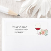 rode wijn, volwassen wijn, retentieadresstickers etiket (Insitu)