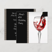 Rode wijn vrouwen 40ste verjaardag kaart (Voorkant / Achterkant)