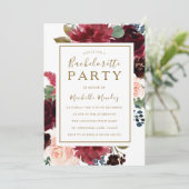 Rode wijn Waterverf Bachelorette Kaart (Staand voorkant)