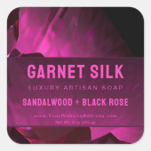 Rode Wijn Zijde Elegant Modern Luxe Product Label (Voorkant)