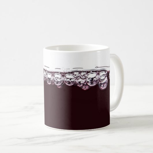 Rode wijnalcohol paarse wit koffiemok (Voorkant rechts)