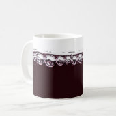 Rode wijnalcohol paarse wit koffiemok (Voorkant links)