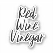 Rode wijnazijn Opslag Sticker (Voorkant)