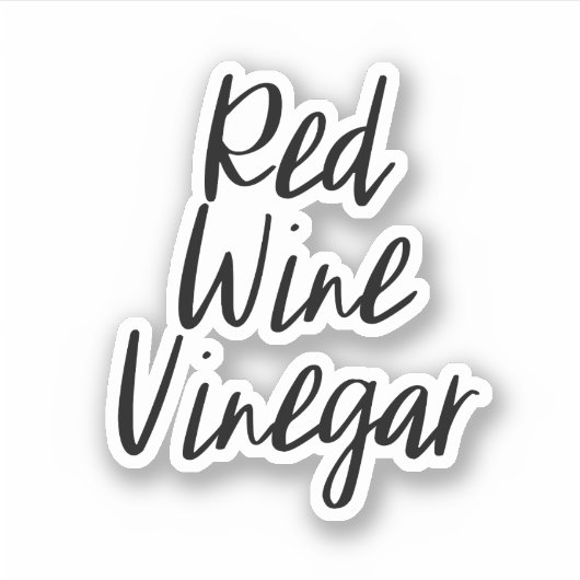 Rode wijnazijn Opslag Sticker (Voorkant)