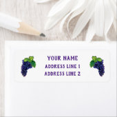 Rode wijndruiven Aangepaste retouradreslabels Etiket (Insitu)