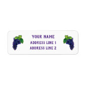 Rode wijndruiven Aangepaste retouradreslabels Etiket (Voorkant)