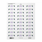 Rode wijndruiven Aangepaste retouradreslabels Etiket (Full Sheet)