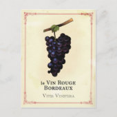 rode wijndruiven Bordeaux Briefkaart (Voorkant)
