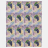 Rode wijndruiven Kunst schilderen Aangepaste vlind Fleece Deken (Voorkant)