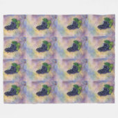 Rode wijndruiven Kunst schilderen Aangepaste vlind Fleece Deken (Voorkant (Horizontaal))