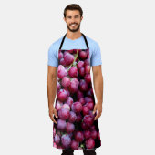 Rode wijndruiven schort (Gedragen)