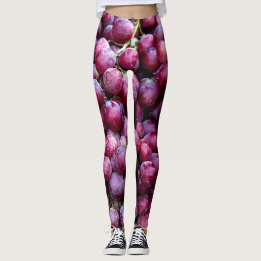Rode wijndruiven: weelderige achtergrond. leggings (Voorkant)