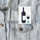 Rode wijnfles en glas button (Insitu)