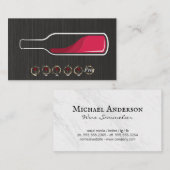 Rode wijnfles | Punch Kaart Visitekaartje (Voorkant / Achterkant)