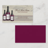  rode wijnfles visitekaartjes (Voorkant / Achterkant)