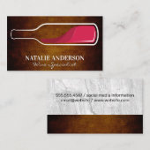 Rode wijnfles | Winnerij Visitekaartje (Voorkant / Achterkant)