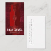 Rode wijnflessen en klasse | Rode textuur Visitekaartje (Voorkant / Achterkant)