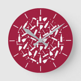 Rode wijnflessen en Kurkentrekkers Ronde Klok