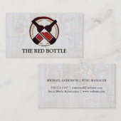 Rode wijnflessen | Winnerij Visitekaartje (Voorkant / Achterkant)