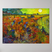 Rode wijngaard in Arles van Vincent van Gogh Poster (Voorkant)