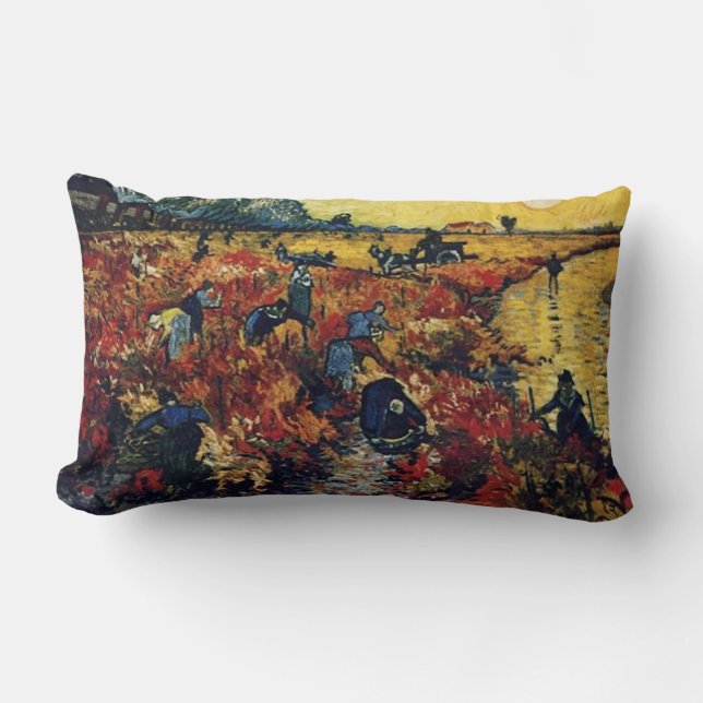 Rode Wijngaard, Vincent van Gogh Kussen (Voorkant)
