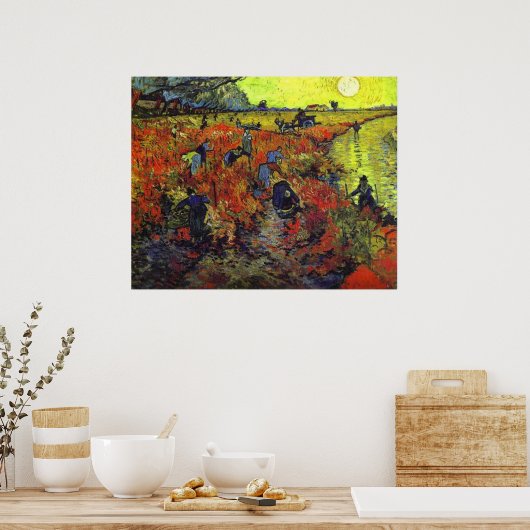 Rode wijngaarden poster (Keuken)