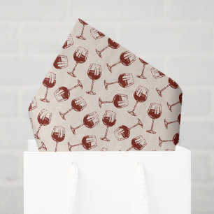 Rode Wijnglas Decoupage Tissue, Bourgogne Wijn Tissuepapier