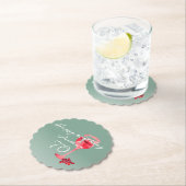 Rode wijnglas Waterverf 70ste verjaardagsfeest Kartonnen Onderzetters (Insitu)