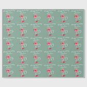 Rode wijnglas Waterverf verjaardagsfeestje Cadeaupapier (Vlak)