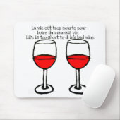 RODE WIJNGLASSEN MET FRANS ENGELS QUOTE MUISMAT (Met muis)