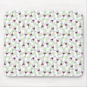 Rode wijnglazen bubbels muismat (Voorkant)