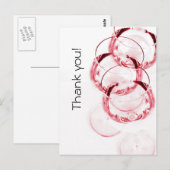 Rode wijnglazen moderne dank u briefkaart (Voorkant / Achterkant)