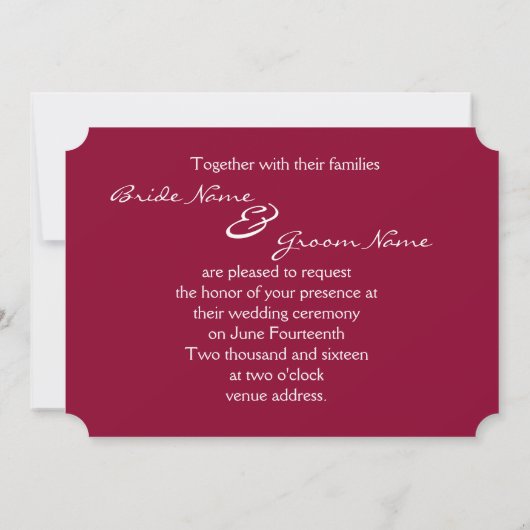 Rode wijnglazen save the date (Achterkant)