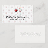 Rode Wijnglazen Visitekaartje (Voorkant / Achterkant)