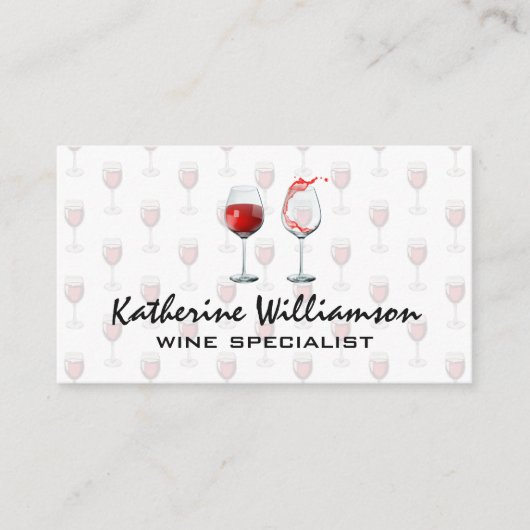 Rode Wijnglazen Visitekaartje (Voorkant)