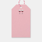 Rode Wijnliefhebber juicht u toe Cadeaulabel (Achterkant)