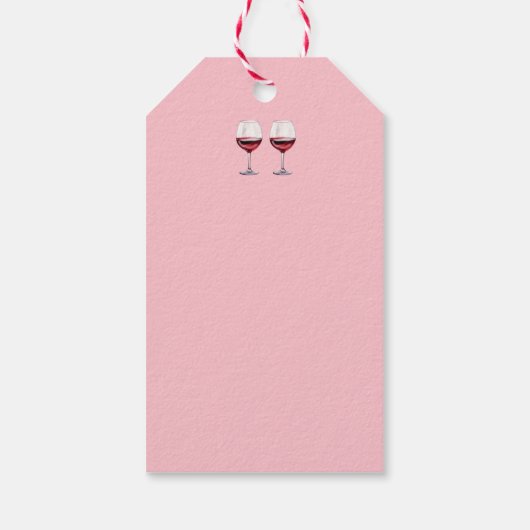 Rode Wijnliefhebber juicht u toe Cadeaulabel (Achterkant)