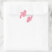 Rode Wijnranken RSVP Ronde Sticker (Tas)