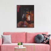 Rode wijnschilderij van Alfred Fox Canvas Afdruk (Insitu (Woonkamer))