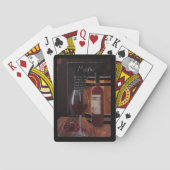 Rode wijnschilderij van Alfred Fox Pokerkaarten (Achterkant)