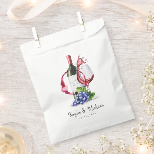 Rode wijnstijl Occassion Celebration Favor Bag Bedankzakje (Geknipt)