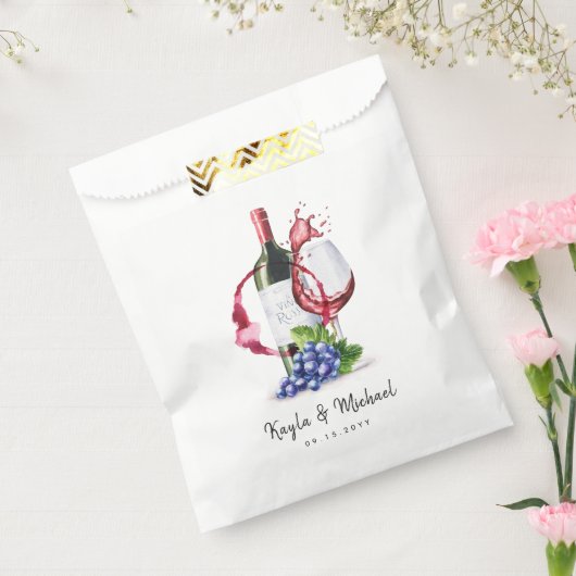 Rode wijnstijl Occassion Celebration Favor Bag Bedankzakje (Gezegeld)