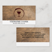 Rode wijnvlek met wijnglas Visitekaartje (Voorkant / Achterkant)