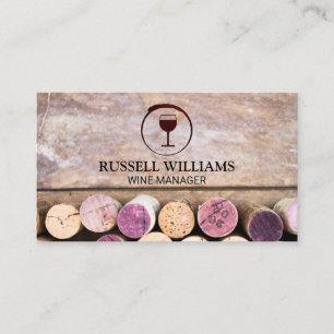 rode wijnvlek wijnglas   Kurken op tafel Visitekaartje