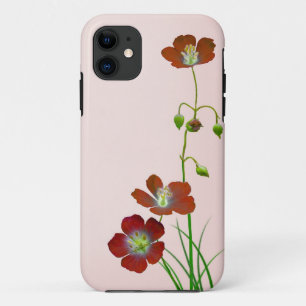 Rode wilde bloem iPhone 11 hoesje