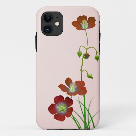 Rode wilde bloem Case-Mate iPhone case (Achterkant)